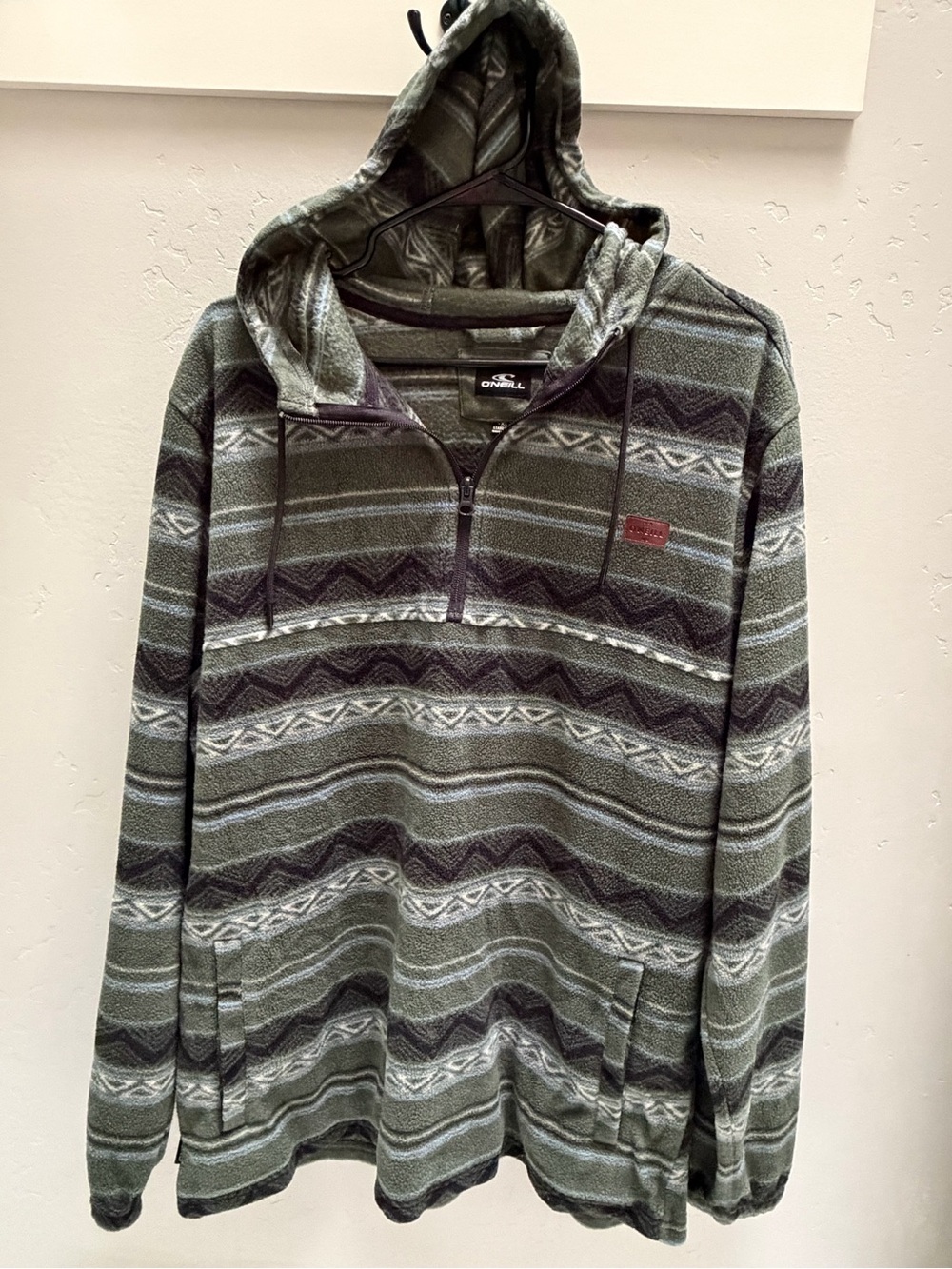 O'Neill Men's Beach Superfleece Patterned Half-Zip‎ Hoodie S